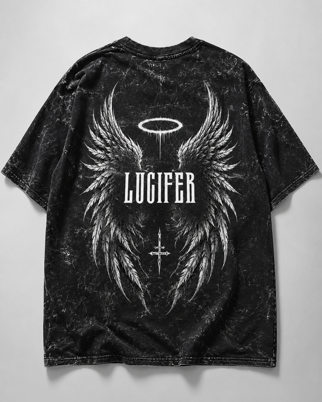 Dark Angel Oversized Acid Wash Tee